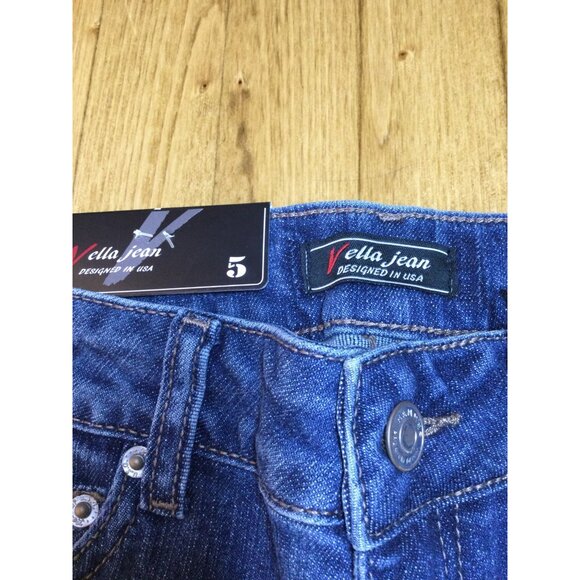 Vella Jean Womens Distressed Skinny Jeans Size 5 Cotton Blend Blue Stretch - Picture 4 of 9